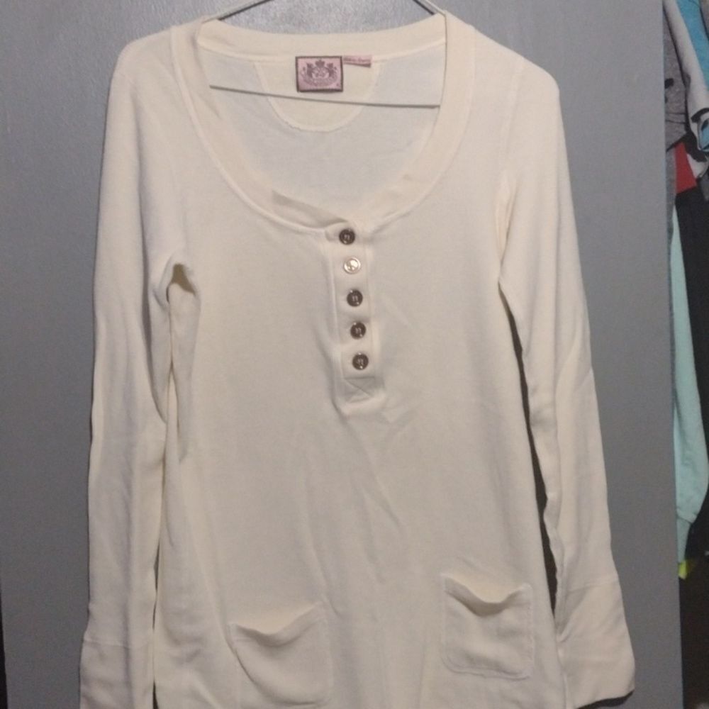 Juicy couture size medium thermal white long sleeve